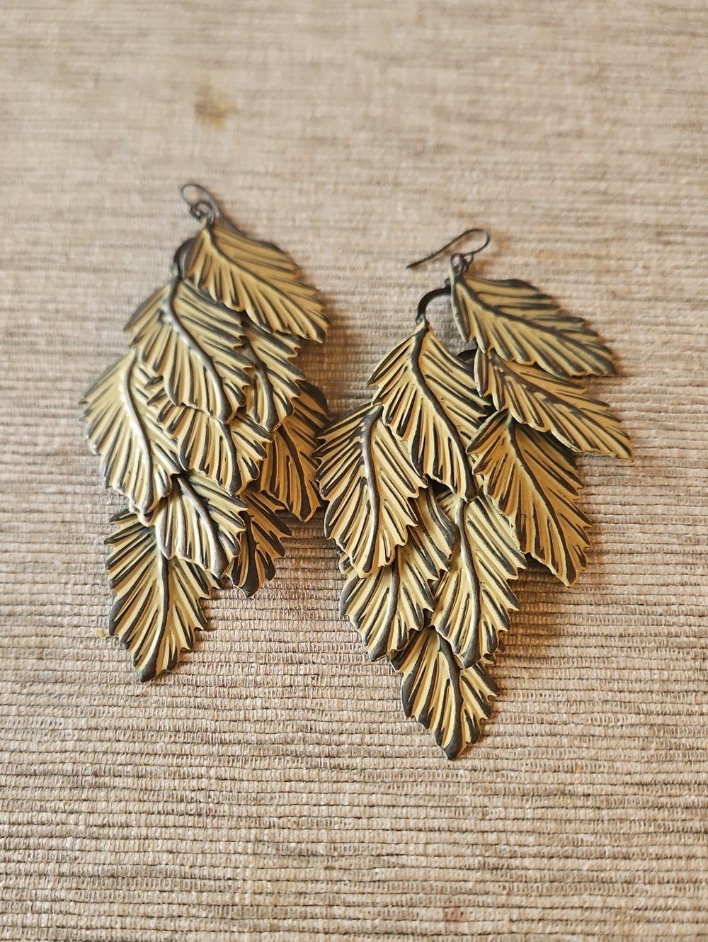 3 For $10 Gold Leaf Cascade Dangle Earrings - Women Jewelry